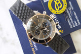  Shop Authentic Breitling Superocean Heritage B01 Chronograph 44 Black Dial Black Mesh Bracelet Watch for Men - UB01621A1M1S1 - Luxxuri