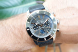  Shop Authentic Breitling Superocean Heritage B01 Chronograph 44 Black Dial Black Mesh Bracelet Watch for Men - UB01621A1M1S1 - Luxxuri