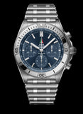  Shop Authentic Breitling Chronomat B01 42 Frecce Tricolori Blue Dial Silver Steel Strap Watch for Men - AB01344A1C1A1 - Luxxuri