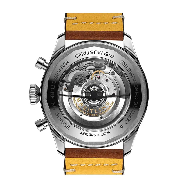  Shop Authentic Breitling Avi Chronograph 42 Mosquito Black Dial Brown Leather Strap Watch for Men - Y233801A1B1X1 - Luxxuri