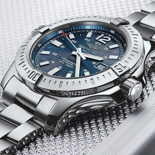  Shop Authentic Breitling Colt Automatic 44mm Blue Dial Silver Steel Strap Mens Watch - A1738811/C906/173A - Luxxuri