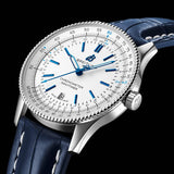  Shop Authentic Breitling Navitimer Automatic 41mm White Dial Blue Leather Strap Watch for Men - A173263A1G1P1 - Luxxuri