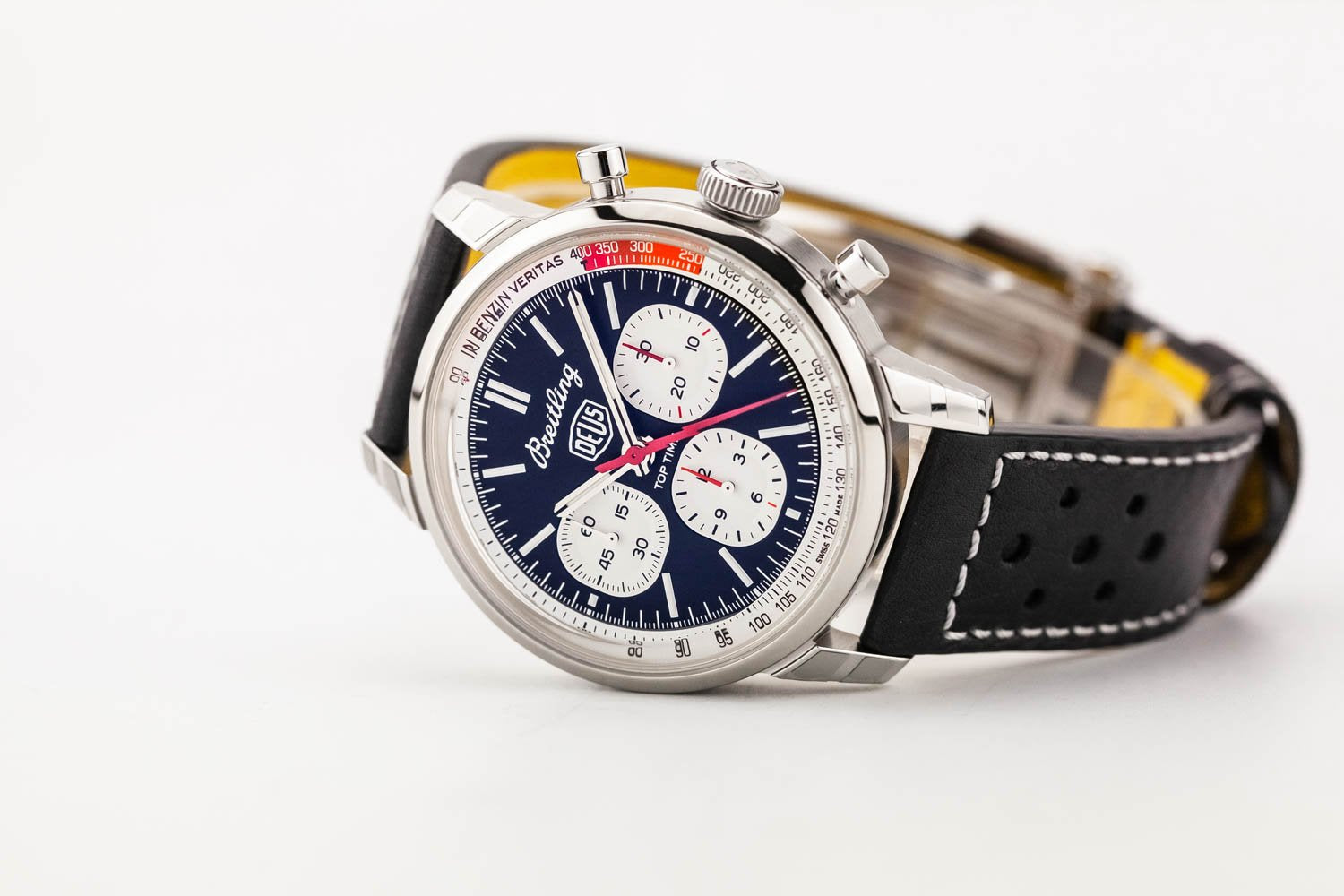  Shop Authentic Breitling Top Time B01 Deus Black Dial Black Leather Strap Watch for Men - AB01765A1B1X1 - Luxxuri