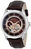  Shop Authentic Bulova Classic Skeleton Automatic Brown Dial Brown Leather Strap Watch for Men - 96A120 - Luxxuri
