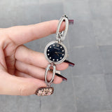  Shop Authentic Bulova Crystal Black Mother of Pearl Dial Silver Steel Strap Watch for Women - 96L224 - Luxxuri