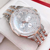  Shop Authentic Bulova Octova Crystal Silver Dial Two Tone Steel Strap Watch for Men - 98C133 - Luxxuri