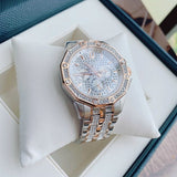  Shop Authentic Bulova Octova Crystal Silver Dial Two Tone Steel Strap Watch for Men - 98C133 - Luxxuri