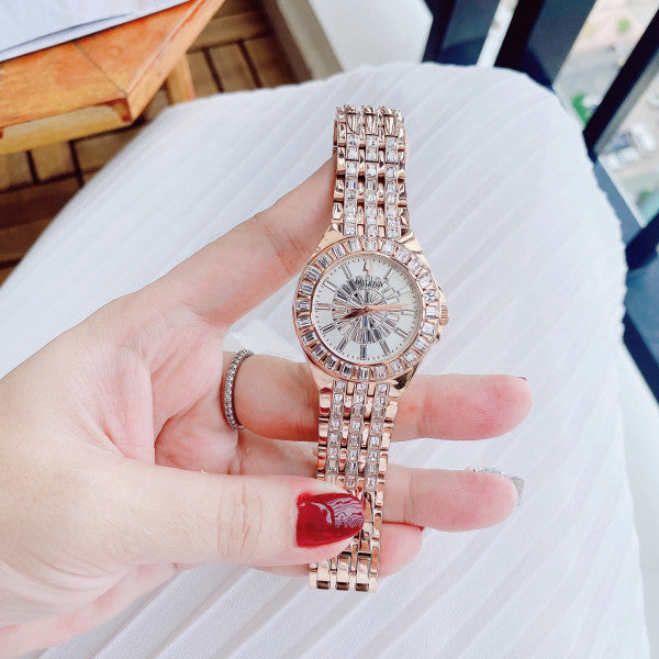  Shop Authentic Bulova Phantom White Dial with Swarovski Baguettes Rose Gold Steel Strap Watch for Women - 98L268 - Luxxuri