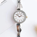 Bulova Crystals Mother of Pearl Dial Two Tone Steel Strap Watch for Women - 98X108