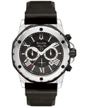  Shop Authentic Bulova Marine Star Chronograph Black Dial Black Rubber Strap Watch for Men - 98B127 - Luxxuri