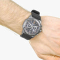  Shop Authentic Bulova Marine Star Chronograph Black Dial Black Rubber Strap Watch for Men - 98B127 - Luxxuri