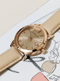  Shop Authentic Burberry The City Beige Dial Brown Leather Strap Watch for Women - BU9014 - Luxxuri