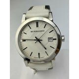  Shop Authentic Burberry The City Silver Dial White Leather Strap Watch for Women - BU9019 - Luxxuri