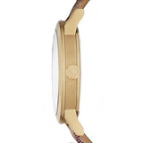 Shop Authentic Burberry The City Gold Dial Haymarket Brown Leather Strap Watch for Women - BU9026 - Luxxuri