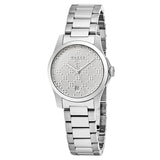  Shop Authentic Gucci G Timeless Silver Dial Silver Steel Strap Watch For Women - YA126551 - Luxxuri