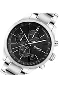  Shop Authentic Hugo Boss Grand Prix Black Dial Silver Steel Strap Watch for Men - 1513477 - Luxxuri