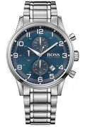  Shop Authentic Hugo Boss Aeroliner Blue Dial Silver Steel Strap Watch for Men - 1513183 - Luxxuri