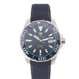  Shop Authentic Tag Heuer Aquaracer Calibre 5 Automatic Blue Dial Blue Rubber Strap Watch for Men - WAY201B.FT6150 - Luxxuri