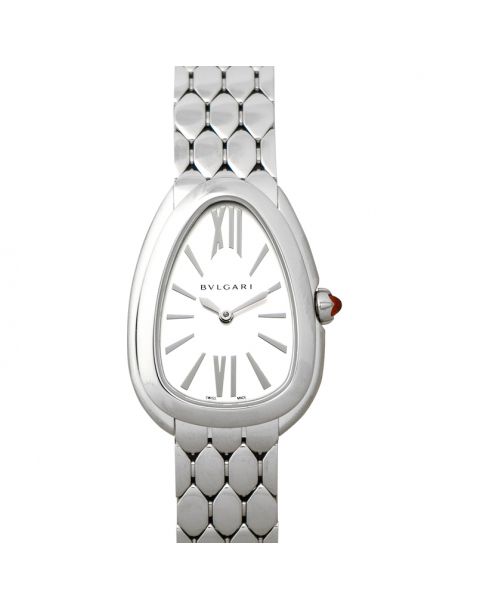  Shop Authentic Bvlgari Serpenti Seduttori Quartz White Dial Silver Steel Strap Watch for Women - SERPENTI103141 - Luxxuri
