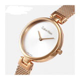  Shop Authentic Calvin Klein Authentic Silver Dial Rose Gold Mesh Bracelet Watch for Women - K8G23626 - Luxxuri