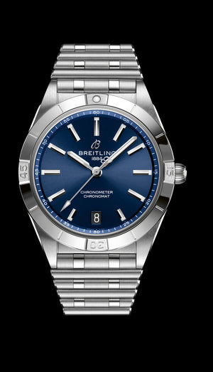  Shop Authentic Breitling Chronomat Automatic 36 Blue Dial Silver Steel Strap Watch for Women - A10380101C1A1 - Luxxuri
