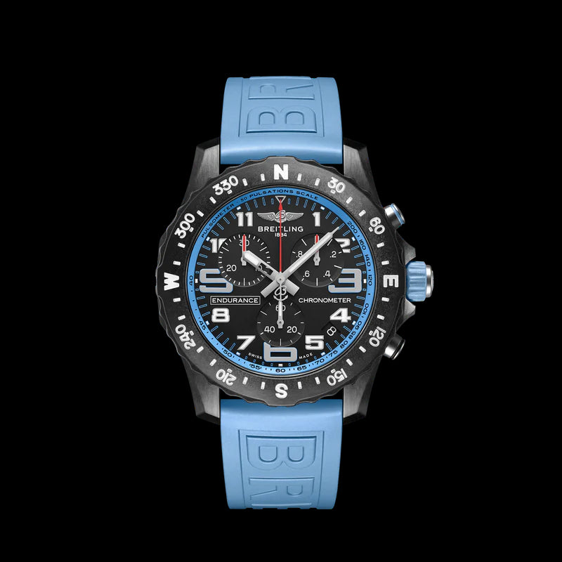  Shop Authentic Breitling Endurance Pro Black Dial Light Blue Rubber Strap Watch for Men - X82310281B1S1 - Luxxuri