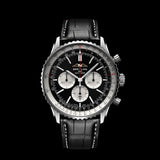  Shop Authentic Breitling Navitimer B01 Chronograph 46 Black Dial Black Leather Strap Watch for Men - AB0137211B1P1 - Luxxuri