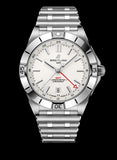  Shop Authentic Breitling Chronomat GMT 40 White Dial Silver Steel Strap Watch for Men - A32398101A1A1 - Luxxuri