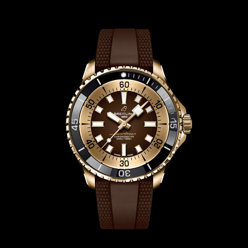  Shop Authentic Breitling Superocean Automatic 44 Brown Dial Brown Rubber Strap Watch for Men - N17376201Q1S1 - Luxxuri