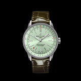  Shop Authentic Breitling Navitimer Automatic 35 Green Dial Green Leather Strap Watch for Women - A17395361L1P1 - Luxxuri