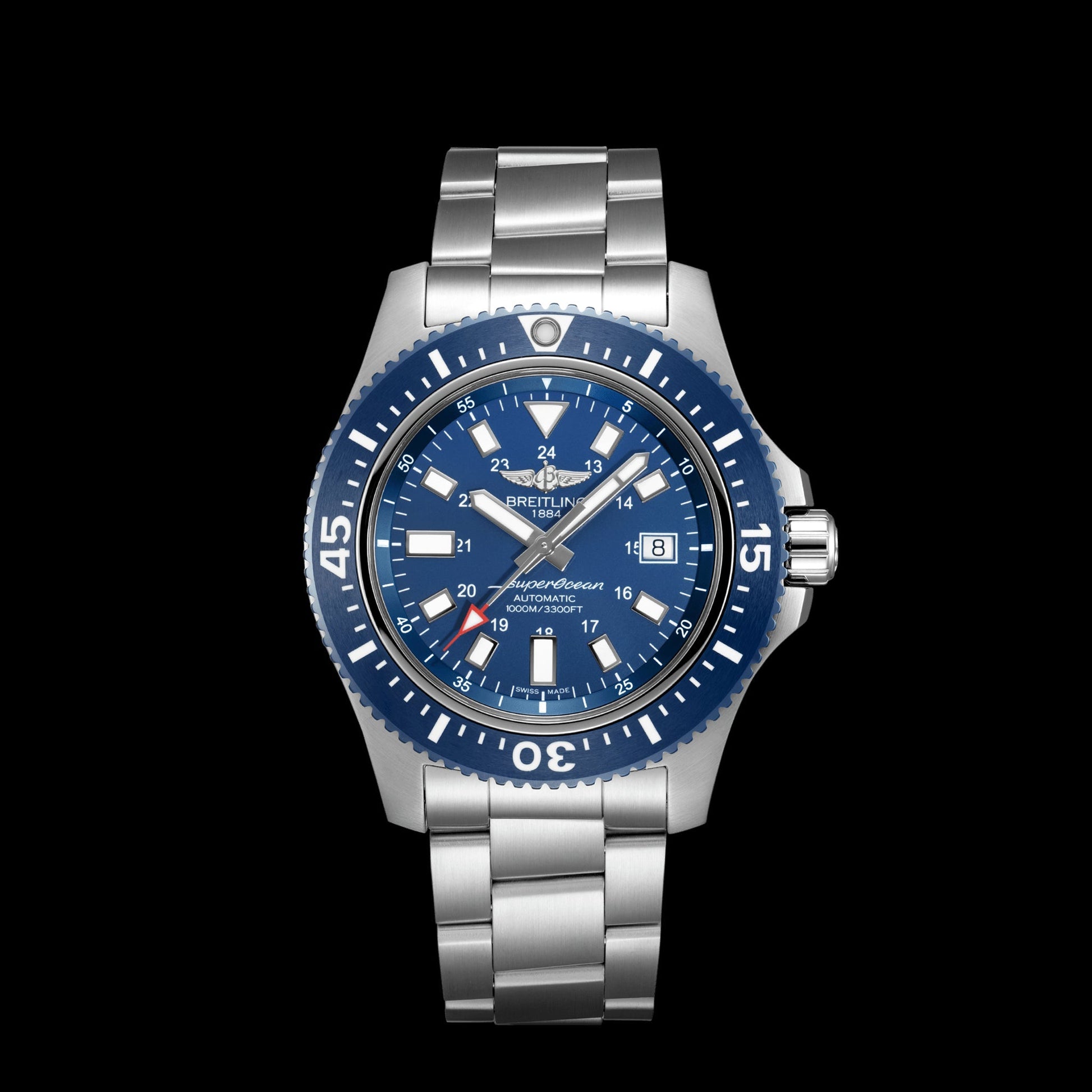  Shop Authentic Breitling Superocean 44mm Special Blue Dial Silver Steel Strap Watch for Men - Y17393161C1A1 - Luxxuri