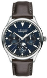  Shop Authentic Movado Heritage Moonphase Blue Dial Brown Leather Strap Watch For Women - 3650009 - Luxxuri