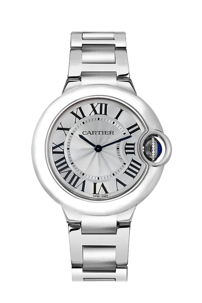  Shop Authentic Cartier Ballen Bleu De Cartier Silver Dial Silver Steel Strap Watch for Women - W6920084 - Luxxuri