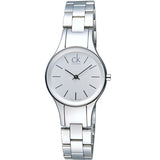  Shop Authentic Calvin Klein Simplicity White Dial Silver Steel Strap Watch for Women - K4323126 - Luxxuri