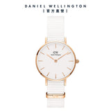  Shop Authentic Daniel Wellington Petite Dover Quartz White Dial White NATO Strap Watch For Women - DW001000313 - Luxxuri