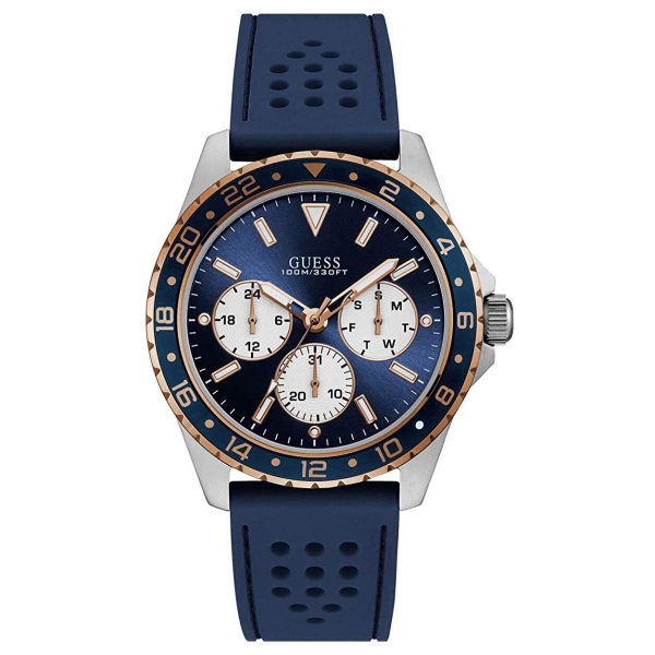  Shop Authentic Guess Odyssey Multifunction Blue Dial Blue Rubber Strap Watch For Men - W1108G4 - Luxxuri
