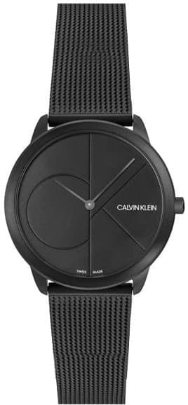  Shop Authentic Calvin Klein Minimal Black Dial Black Mesh Bracelet Watch for Women - K3M524B1 - Luxxuri