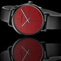 Shop Authentic Calvin Klein Even Maroon Dial Black Leather Strap Watch for Men - K7B214CP - Luxxuri