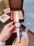  Shop Authentic Burberry City Chronograph White Dial White Leather Strap Watch For Women - BU9701 - Luxxuri