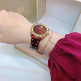  Shop Authentic Versace Shadov Quartz Red Dial Red Leather Strap Watch for Women - VEBM00918 - Luxxuri