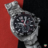  Shop Authentic Tag Heuer Senna Chronograph Special Edition Black Dial Silver Steel Strap Watch for Men - CAZ1015.BA0883 - Luxxuri
