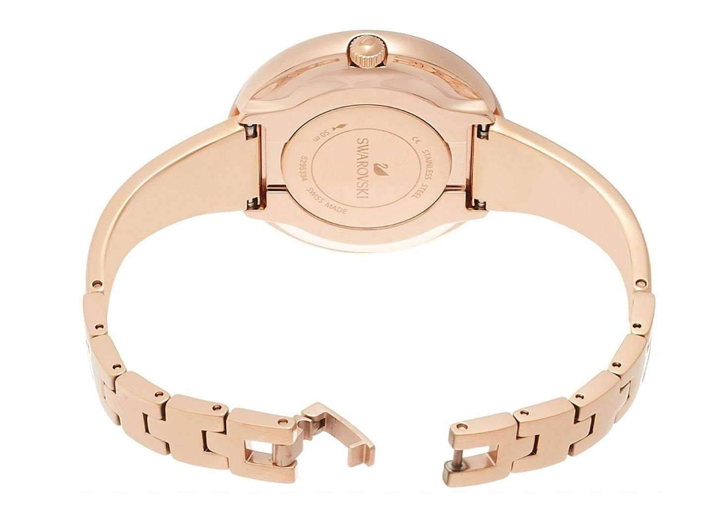  Shop Authentic Swarovski Crystalline Bracelet White Dial Rose Gold Steel Strap Watch for Women - 5269250 - Luxxuri
