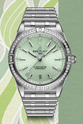  Shop Authentic Breitling Chronomat Automatic 36 Diamonds Green Dial Two Tone Steel Strap Watch for Women - A10380591L1A1 - Luxxuri