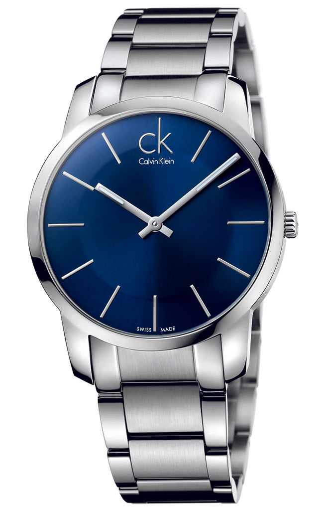  Shop Authentic Calvin Klein City Blue Dial Silver Steel Strap Watch for Men - K2G2114N - Luxxuri