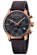  Shop Authentic Calvin Klein City Chronograph Grey Dial Brown Leather Strap Watch for Men - K2G276G3 - Luxxuri