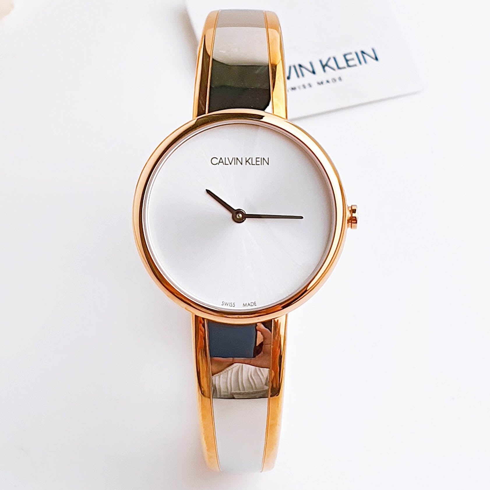  Shop Authentic Calvin Klein Seduce Silver Dial Two Tone Steel Strap Watch for Women - K4E2N61Y - Luxxuri