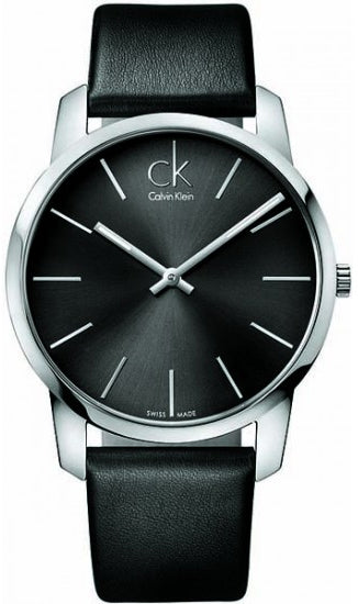  Shop Authentic Calvin Klein City Black Dial Black Leather Strap Watch for Men - K2G21107 - Luxxuri