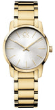  Shop Authentic Calvin Klein City White Dial Gold Steel Strap Watch for Women - K2G23546 - Luxxuri