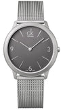  Shop Authentic Calvin Klein Minimal Grey Dial Silver Mesh Bracelet Watch for Men - K3M51154 - Luxxuri