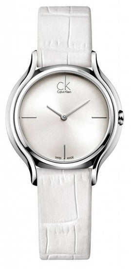  Shop Authentic Calvin Klein Skirt White Dial White Leather Strap Watch for Women - K2U231K6 - Luxxuri